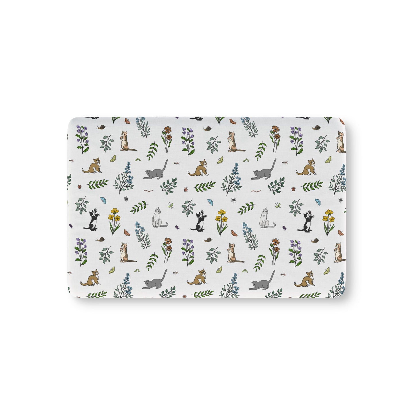 Wildflower Kittens Baby Fitted Crib Sheet