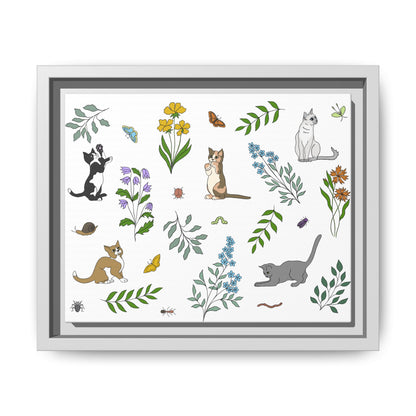 Wildflower Kittens Canvas Art Print