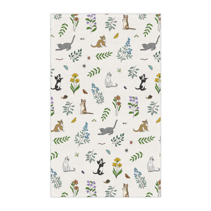 Wildflower Kittens Tea Towel