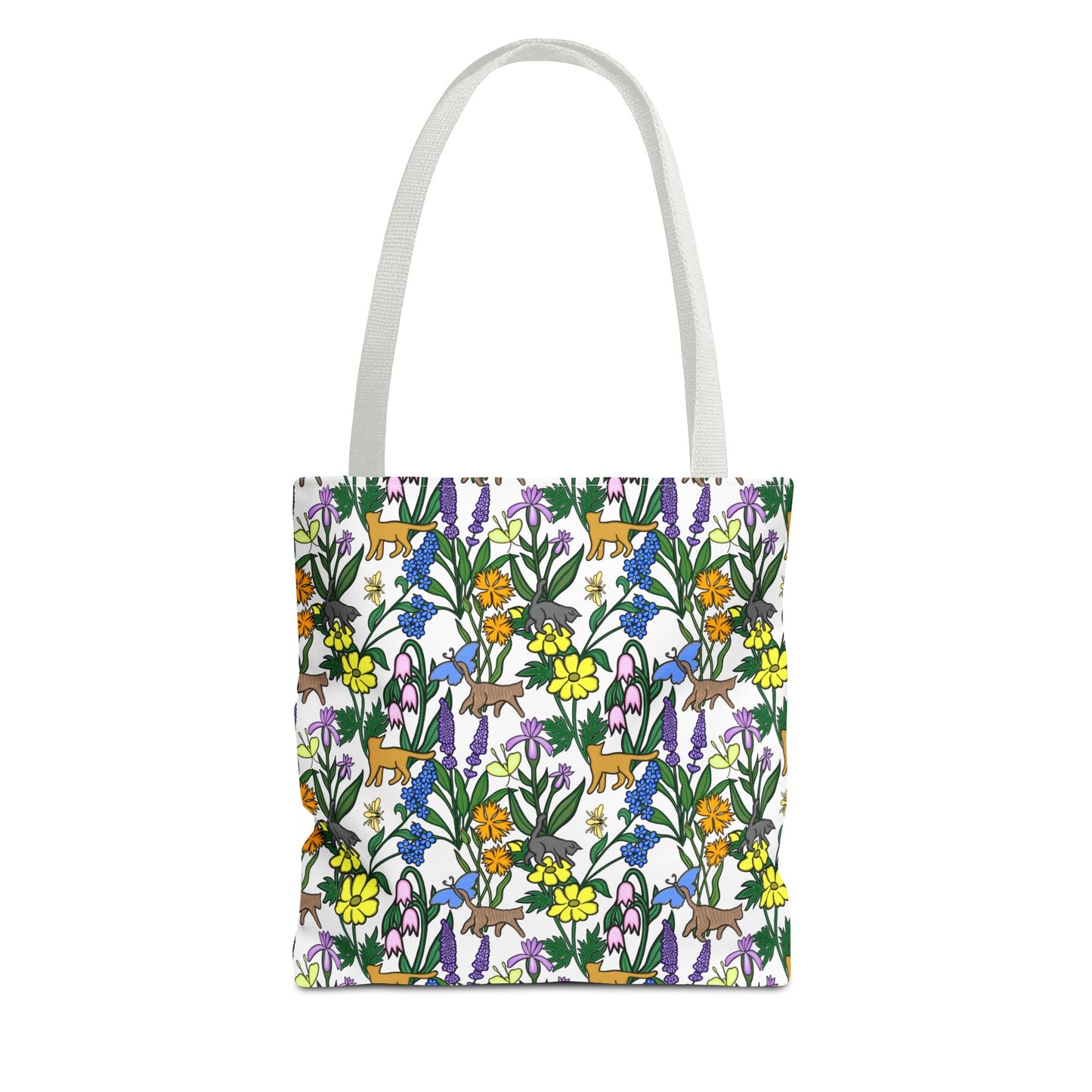 Vibrant Floral Tote Bag, Eco-Friendly Shopping Bag, Reusable Grocery Tote, Gift for Nature Lovers, Spring Floral Design