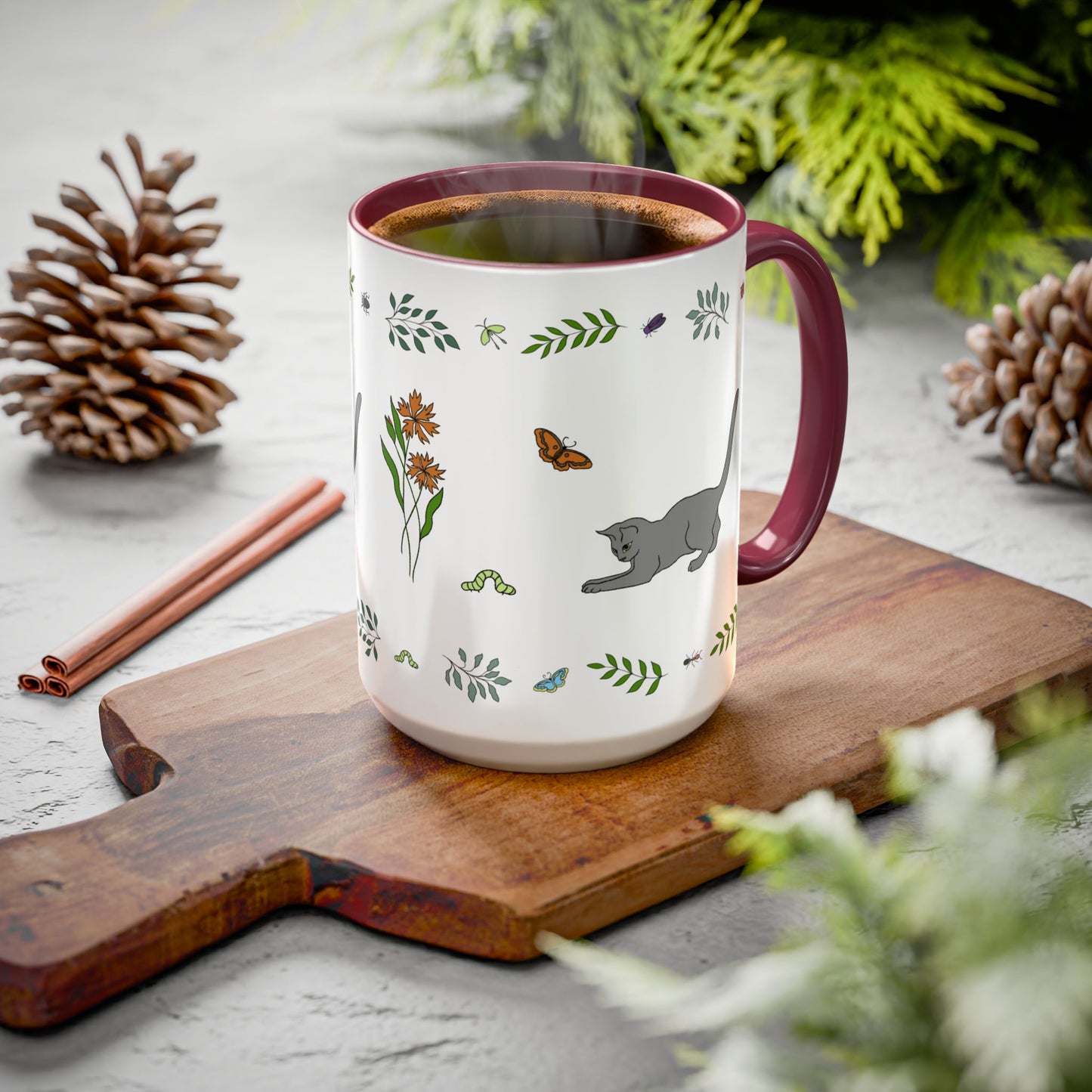 Wildflower Kittens #4 Ceramic Mug 15oz