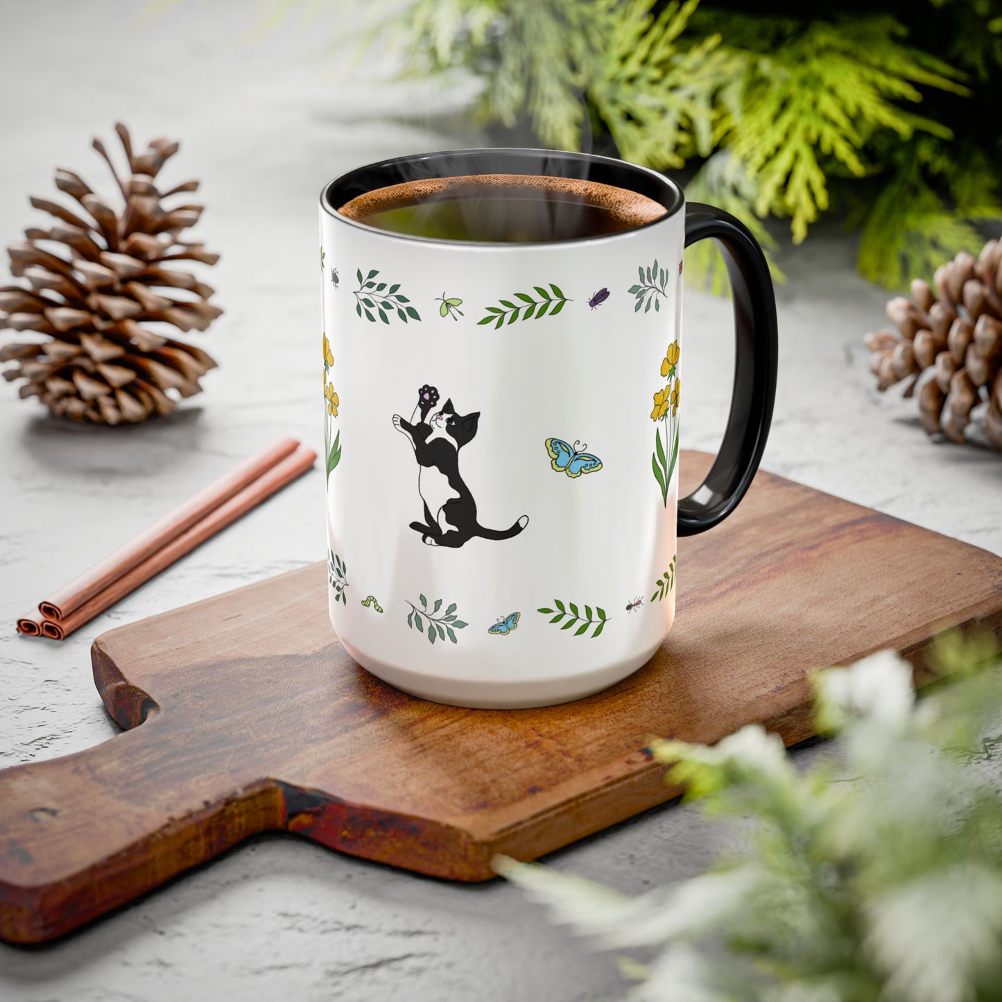 Wildflower Kittens #2 Ceramic Mug 15oz