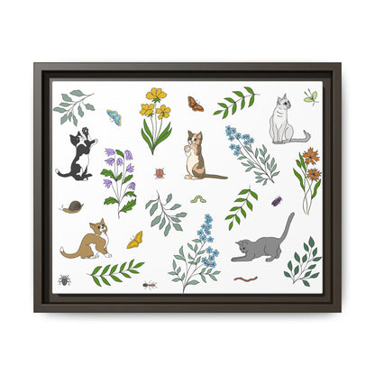 Wildflower Kittens Canvas Art Print