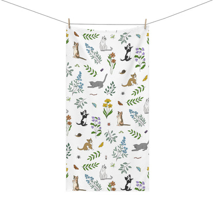 Wildflower Kittens Large Bath Towel