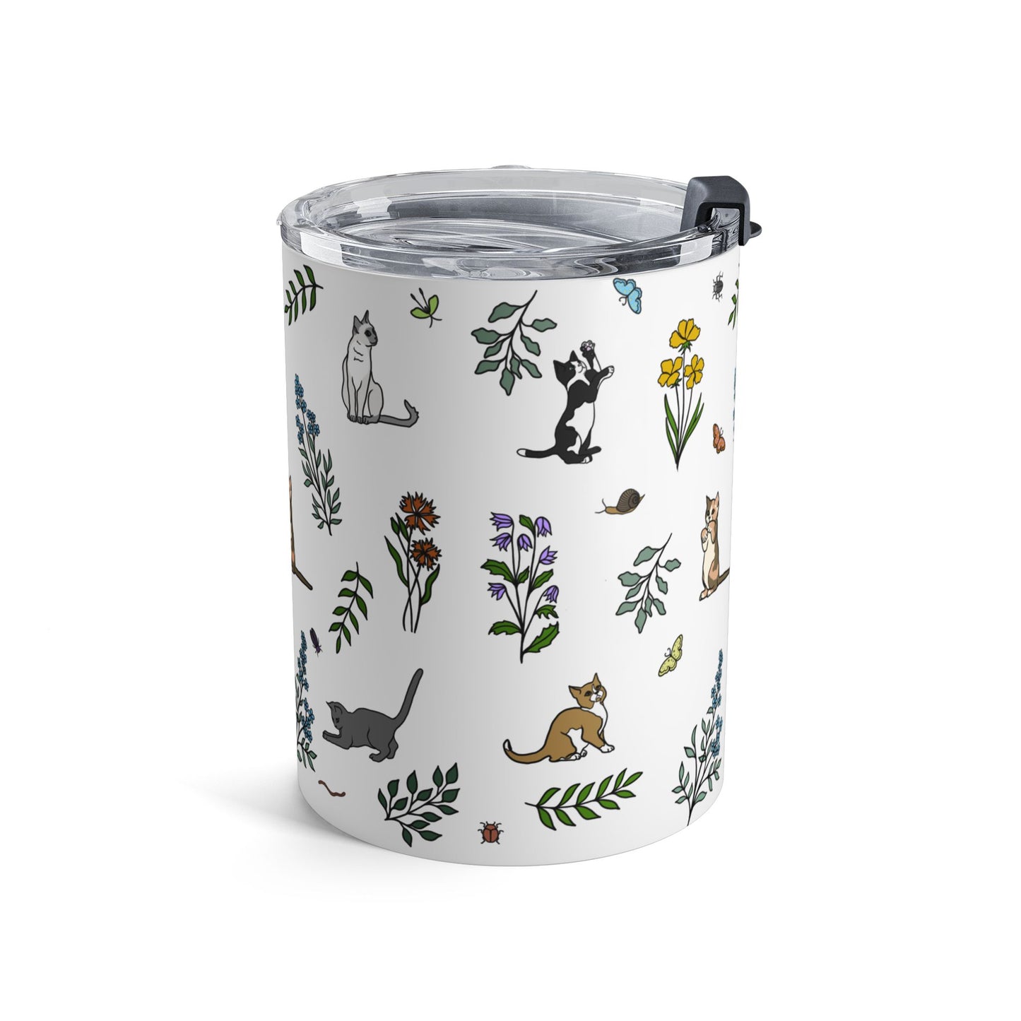 Spring Meadow Kittens Tumbler — Insulated Travel Cup