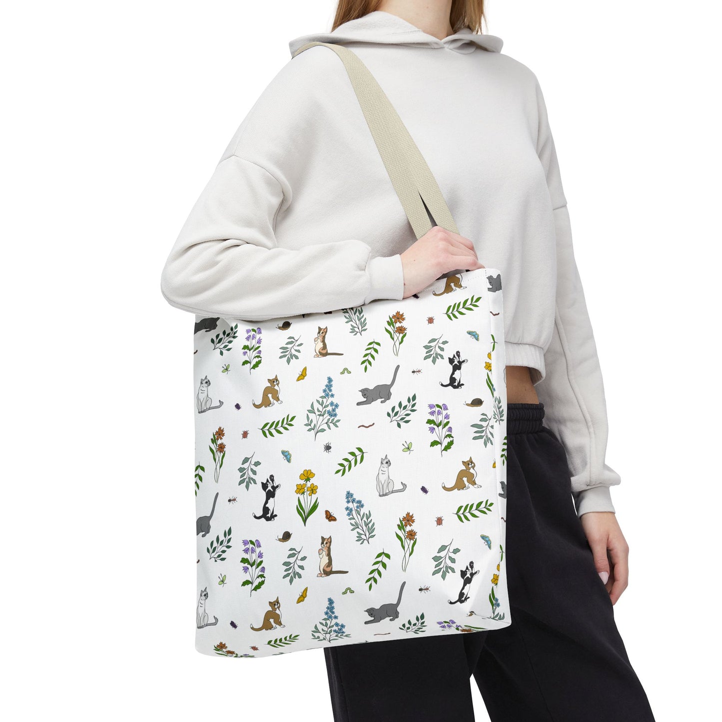 Wildflower Kittens Tote Bag