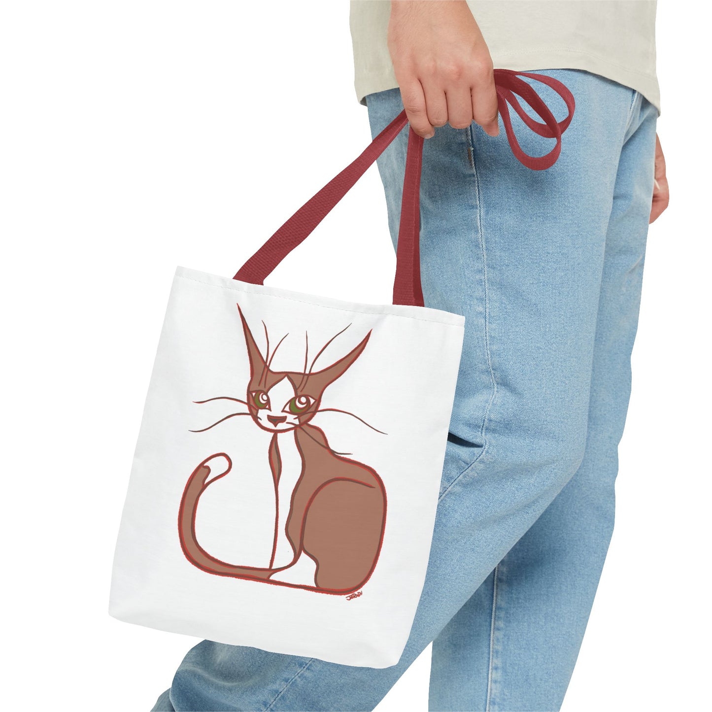 Whimsical Cat Design Tote Bag, Eco-Friendly Shopping Bag, Gift for Cat Lovers, Cute Reusable Shoulder Bag, Pet Accessory, Animal Lover Gift