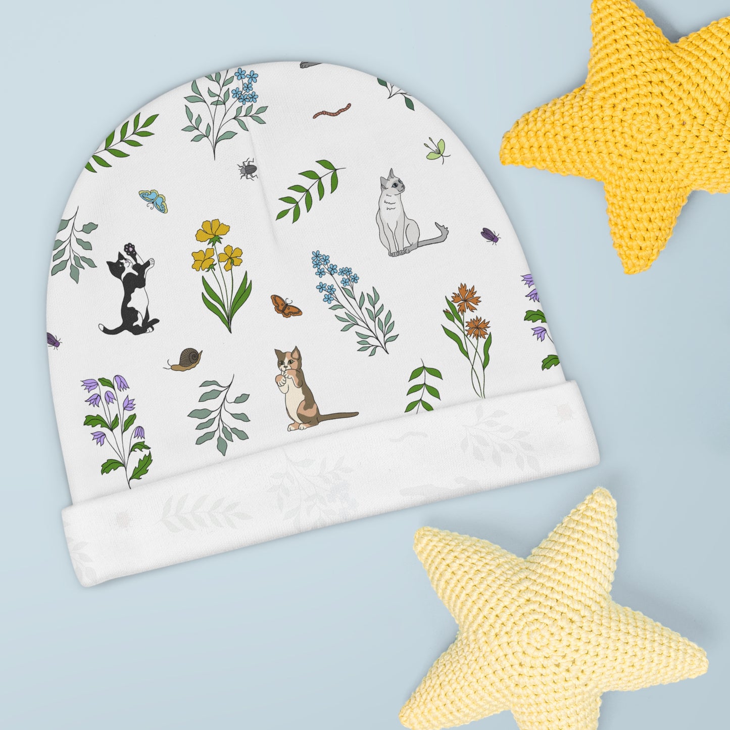 Baby Beanie - Wildflower Kittens