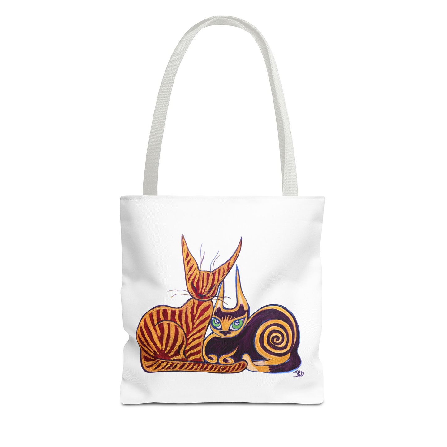 Artistic Cat Tote Bag, Cat Lover Gift, Stylish Reusable Bag, AOP Bag for Everyday Use, Eco-Friendly Cat Tote, Unique Gift for Her