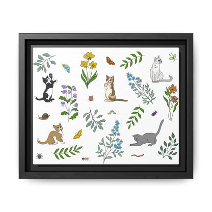Wildflower Kittens Canvas Art Print