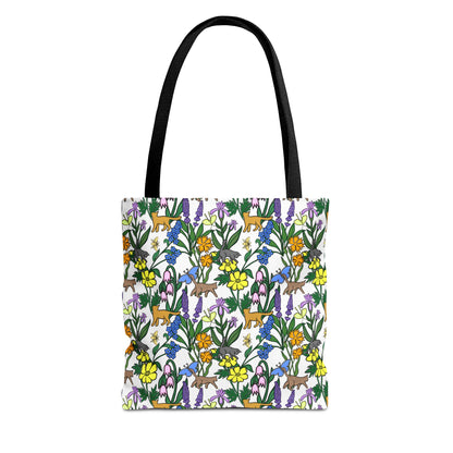 Vibrant Floral Tote Bag, Eco-Friendly Shopping Bag, Reusable Grocery Tote, Gift for Nature Lovers, Spring Floral Design