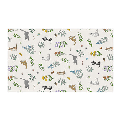 Wildflower Kittens Tea Towel
