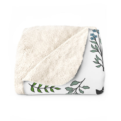 Luxurious Supersoft Sherpa Fleece Blanket, Spring Cats