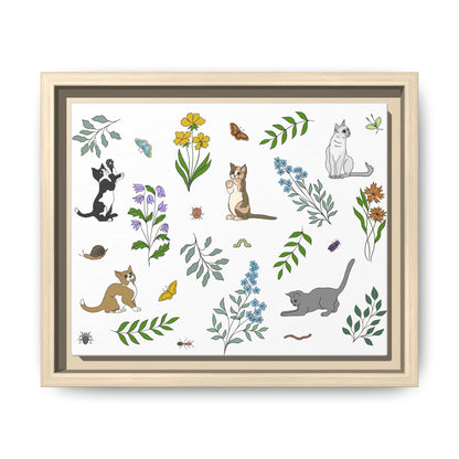 Wildflower Kittens Canvas Art Print