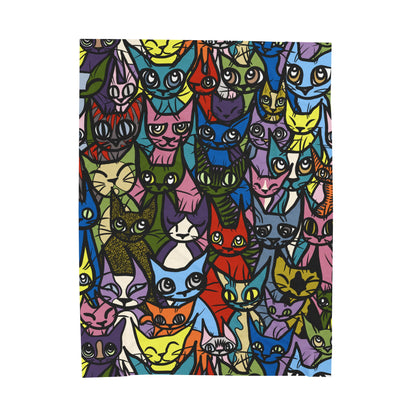 'Cozy Crowd' Velveteen Plush Blanket, Bold