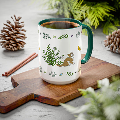 Wildflower Kittens #5, Ceramic Mug 15oz