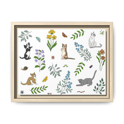 Wildflower Kittens Canvas Art Print