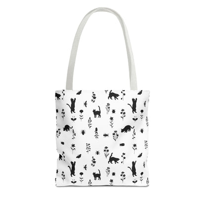 Charming Cat Print Tote Bag, Versatile Eco-Friendly Bag, Gift for Cat Lovers, Daily Use Bag, Stylish Shopping Tote