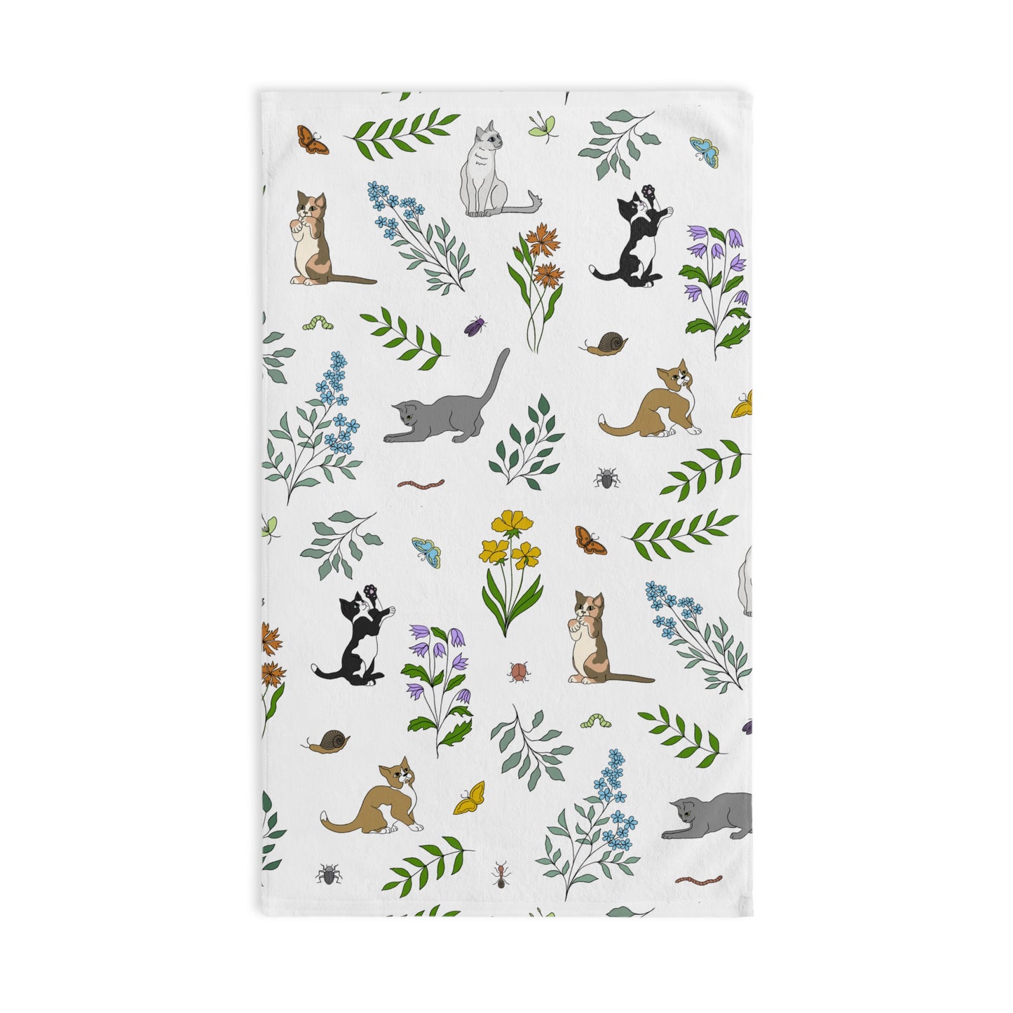 Wildflower Kittens Hand Towel