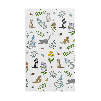 Wildflower Kittens Hand Towel