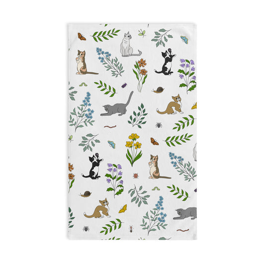 Wildflower Kittens Hand Towel