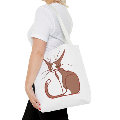 Whimsical Cat Design Tote Bag, Eco-Friendly Shopping Bag, Gift for Cat Lovers, Cute Reusable Shoulder Bag, Pet Accessory, Animal Lover Gift