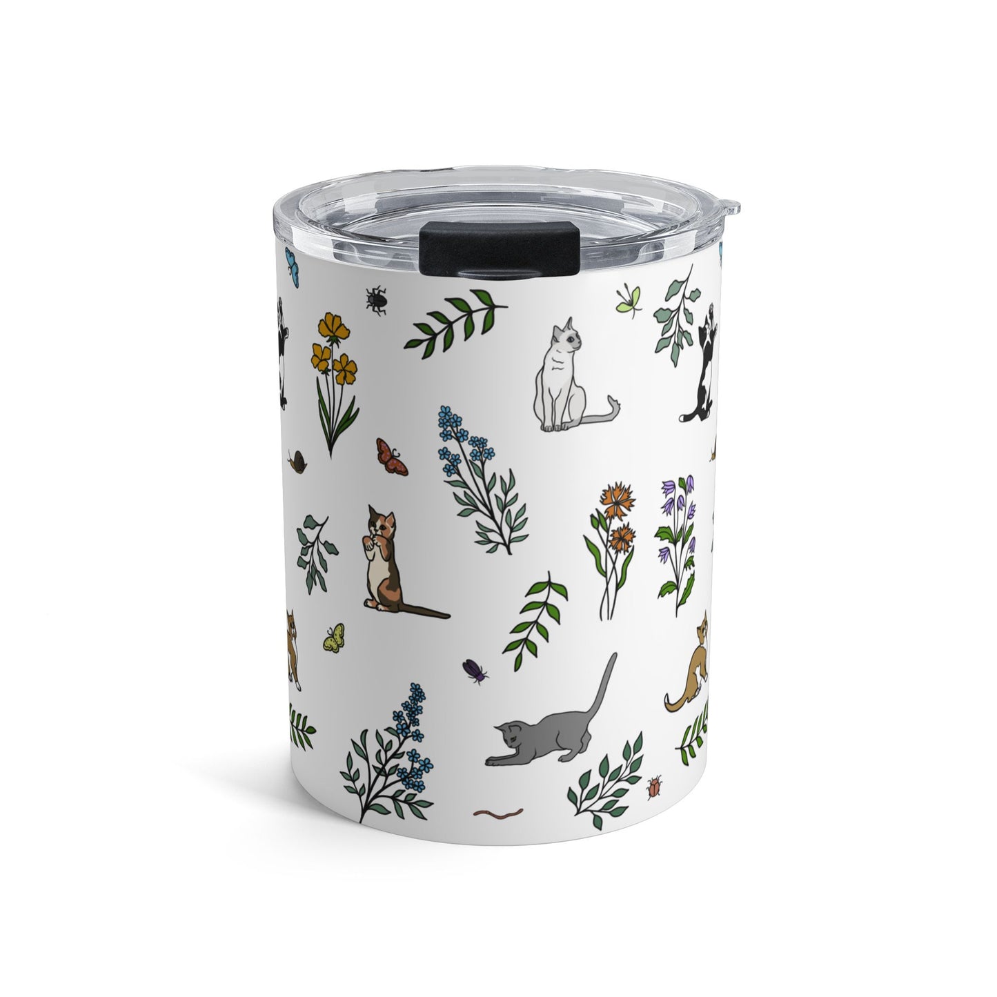 Spring Meadow Kittens Tumbler — Insulated Travel Cup