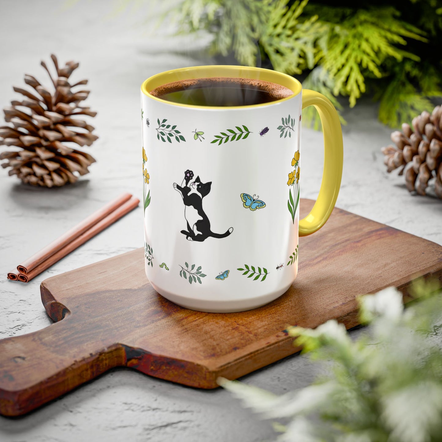 Wildflower Kittens #2 Ceramic Mug 15oz