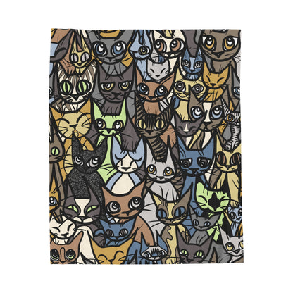 'Cozy Crowd' Velveteen Plush Blanket, Browns