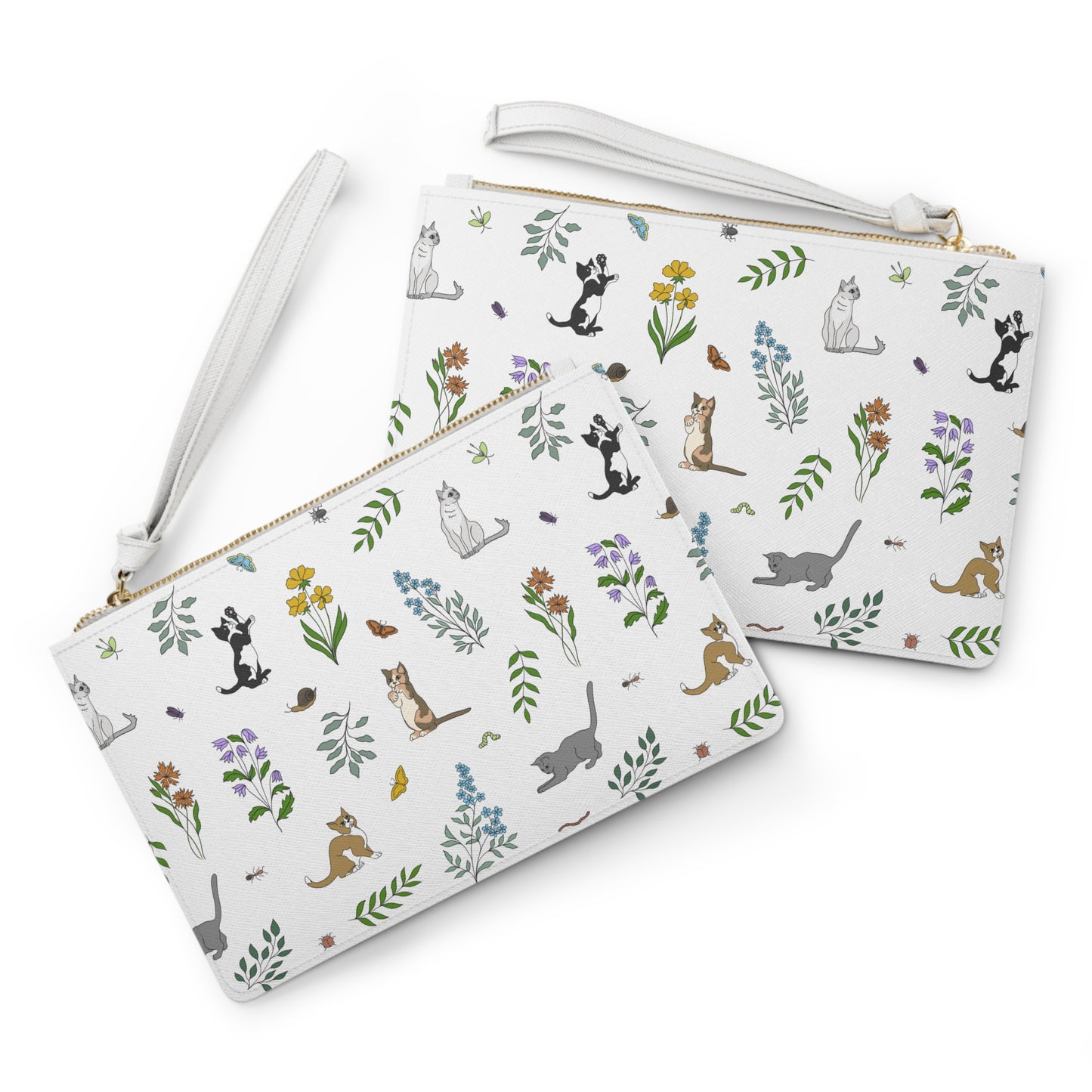 Wildflower Kittens Wristlet Clutch