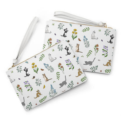 Wildflower Kittens Wristlet Clutch