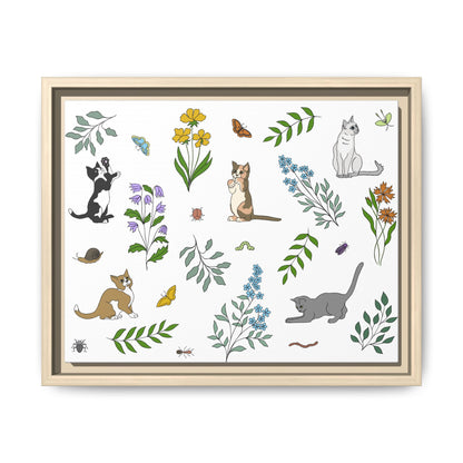 Wildflower Kittens Canvas Art Print