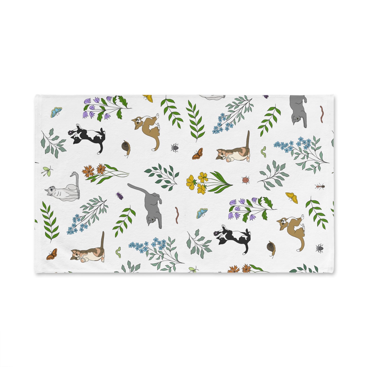 Wildflower Kittens Hand Towel