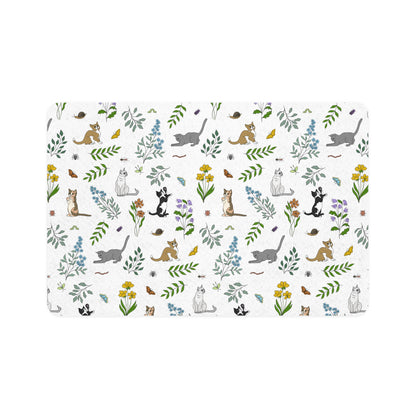 Pet Food Mat 12x18 Wildflower Kittens