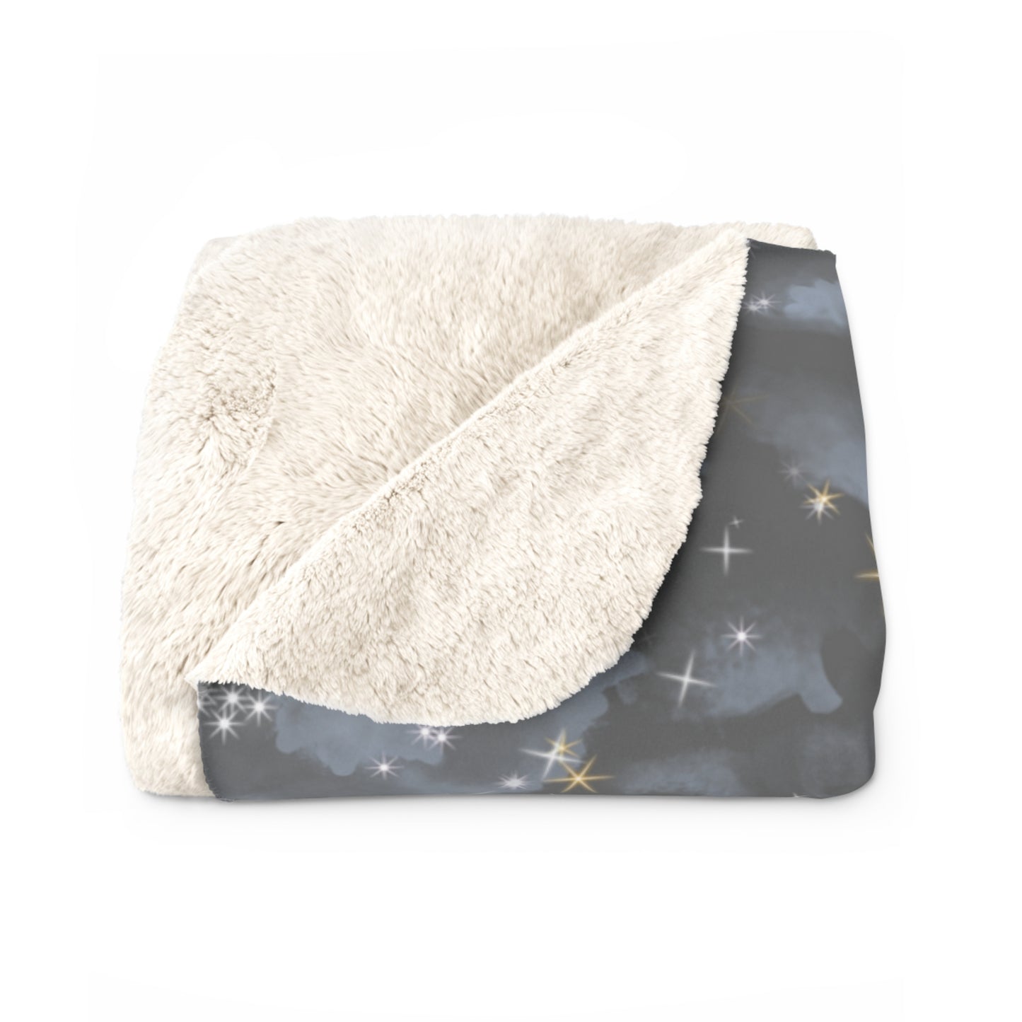 Cosmic Space Cat Sherpa Fleece Blanket | Cozy Space Print Throw for Cat Lovers, Home Decor, Gift, Outer Space, Super Soft
