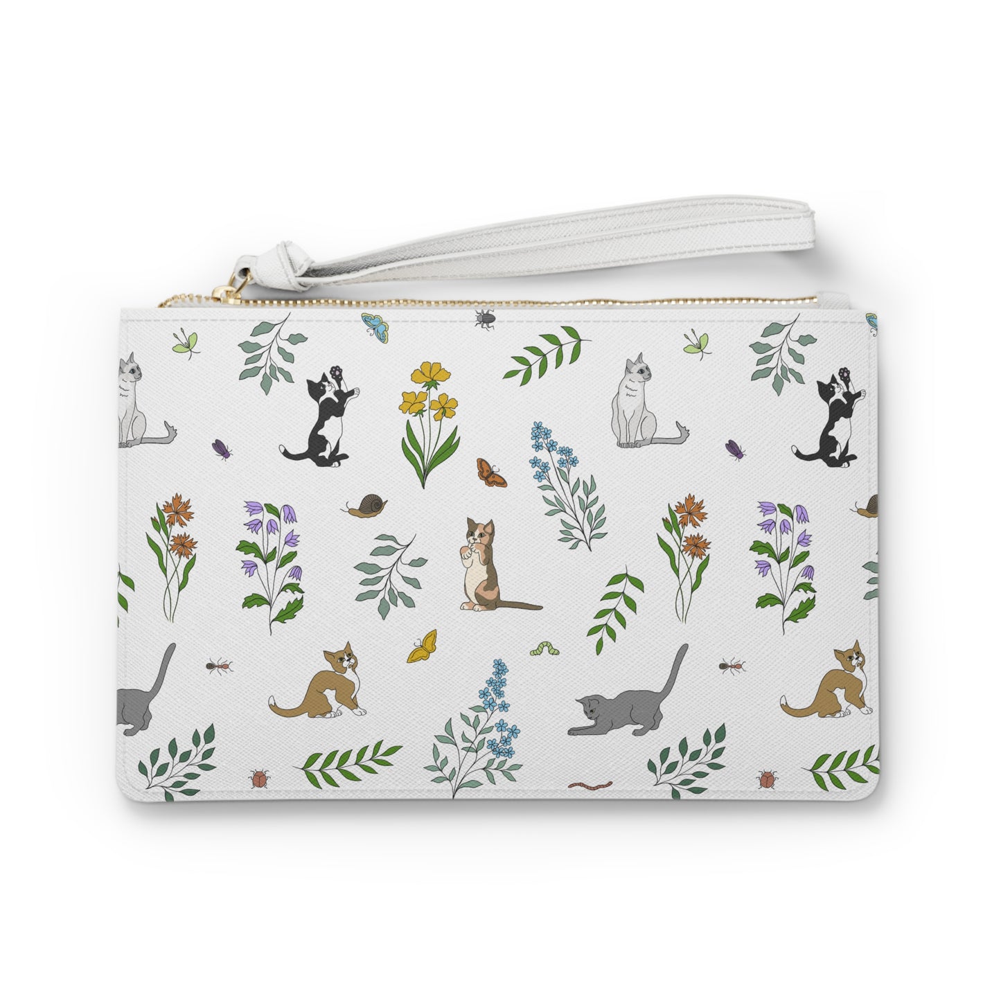 Wildflower Kittens Wristlet Clutch