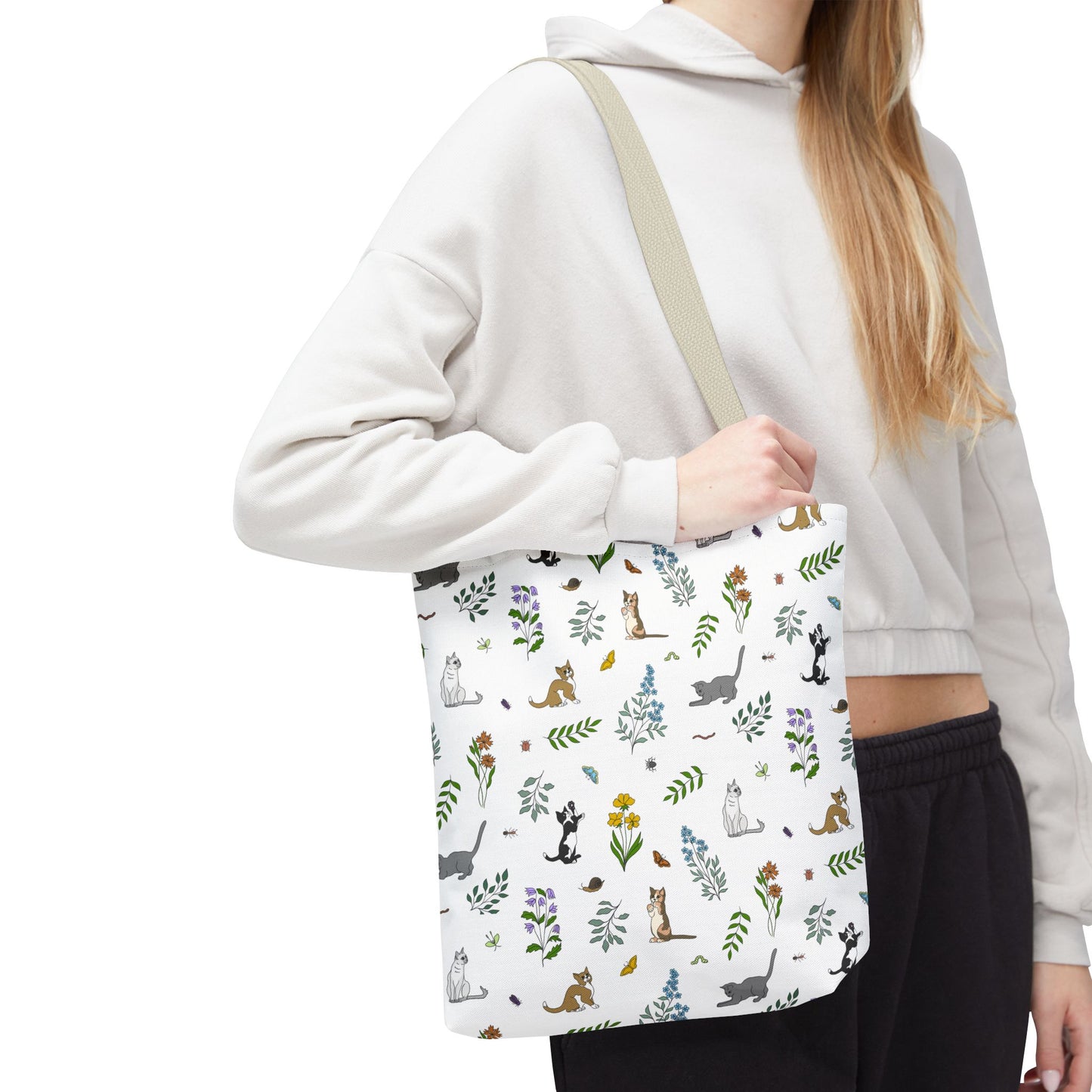 Wildflower Kittens Tote Bag