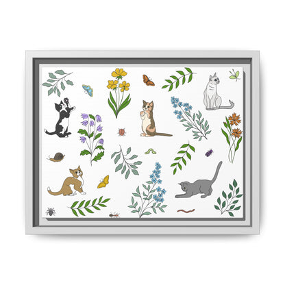 Wildflower Kittens Canvas Art Print