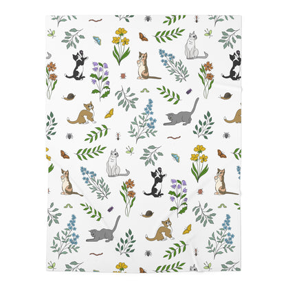 Wildflower Kittens Baby Swaddle Blanket