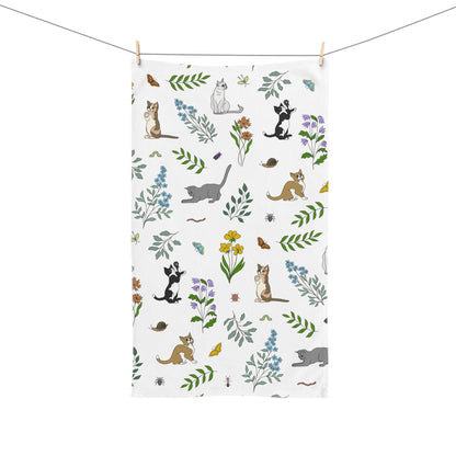 Wildflower Kittens Hand Towel