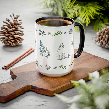 Wildflower Kittens #1 Ceramic Mug 15oz